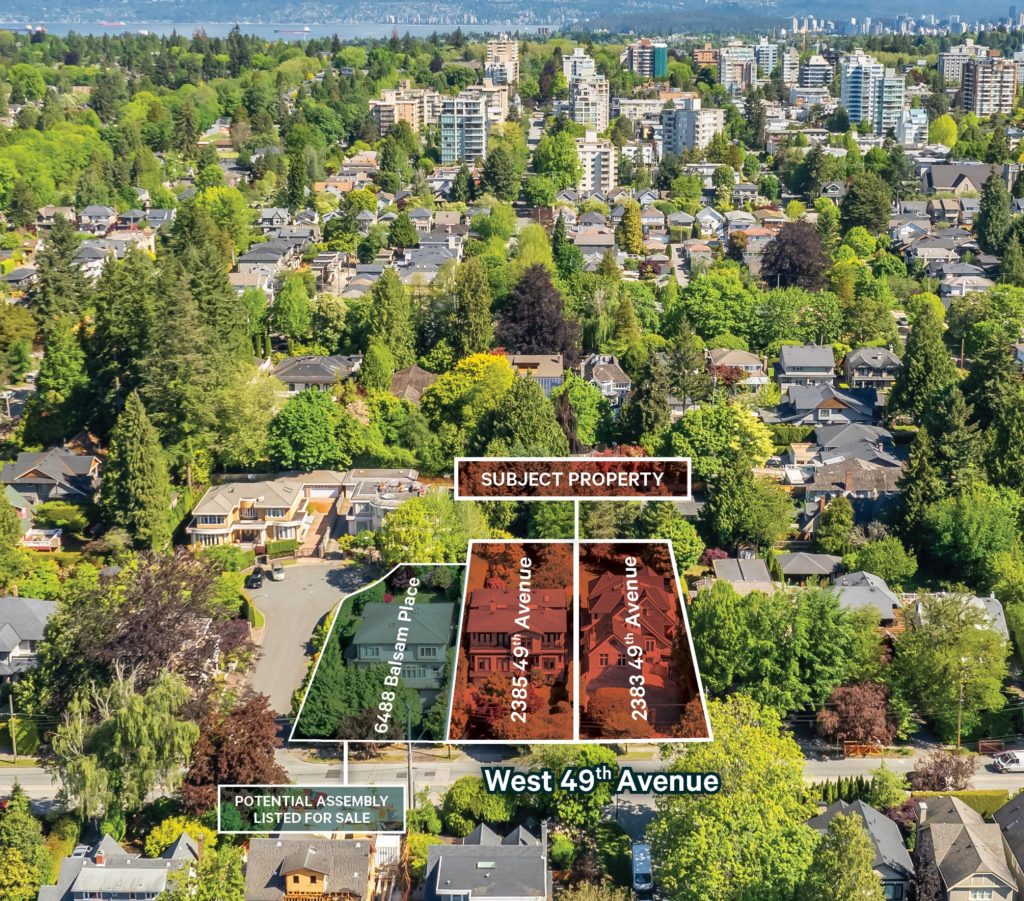 2383-2385 West 49th Avenue

Prime Multi-Family Redevelopment Site
Located in Vancouver's Kerrisdale Village Neighbourhood Offering Excellent Scale and a Sought-After Location
UNDER CONTRACT